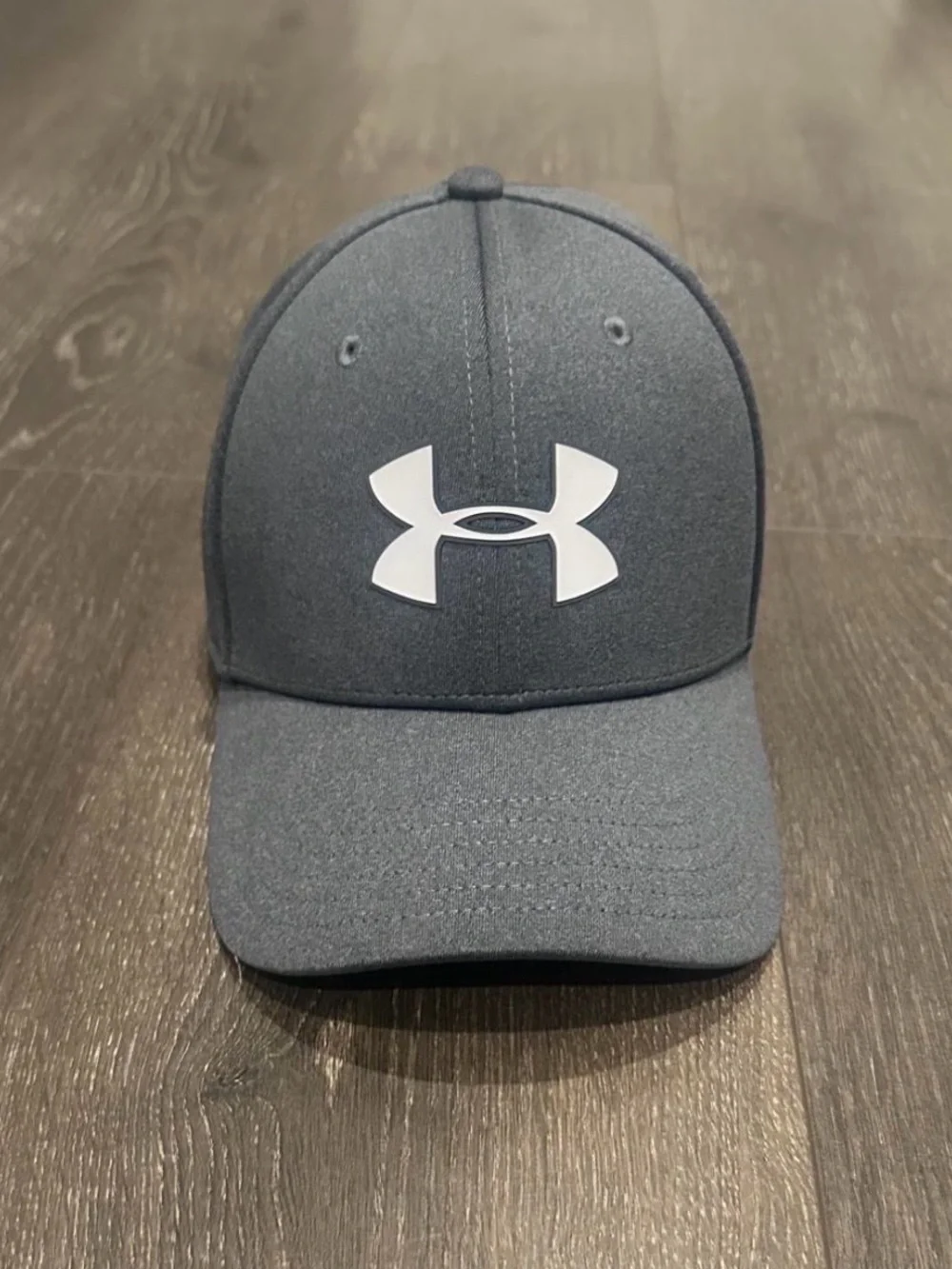Under Armour Men's Charcoal Gray Fitted Curved-Brim Logo Hat Size M\L